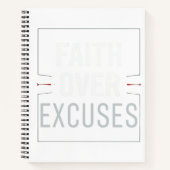 Faith Over Excuses Gym Motivation – Christian Disc ノートブック (正面)