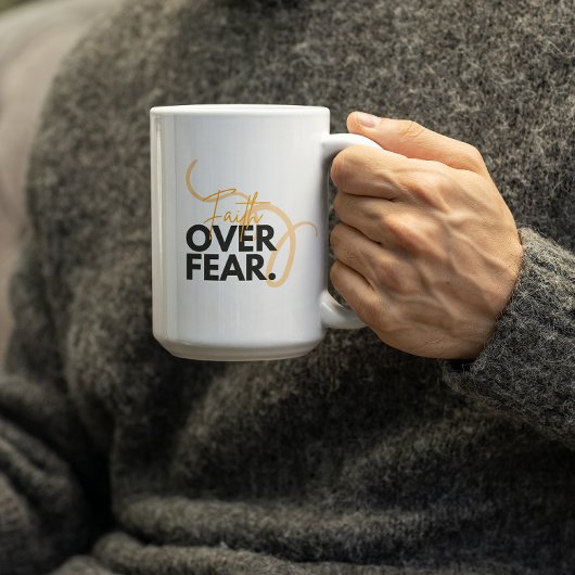 Faith over Fear コーヒーマグカップ