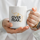Faith over Fear コーヒーマグカップ
