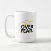 Faith over Fear コーヒーマグカップ (左)