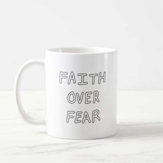 Faith over Fear コーヒーマグカップ (左)