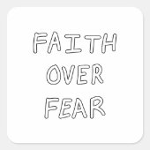 Faith over Fear スクエアシール (正面)