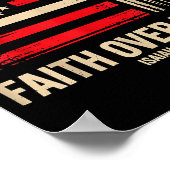 Faith Over Fear American Flag  ポスター (角)