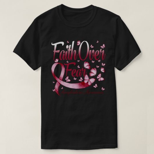 Faith Over Fear Amyloidosis Awareness Butterfly Tシャツ (デザイン正面)