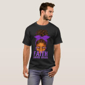 Faith Over Fear Black Women Afro Christian African Tシャツ (正面フル)