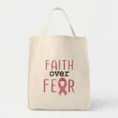 Faith Over Fear Breast Cancer Awareness トートバッグ (正面)
