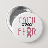 Faith Over Fear Breast Cancer Awareness 缶バッジ (正面&裏面)