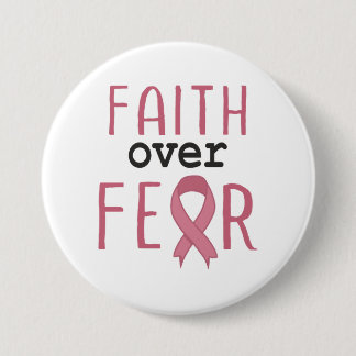 Faith Over Fear Breast Cancer Awareness 缶バッジ