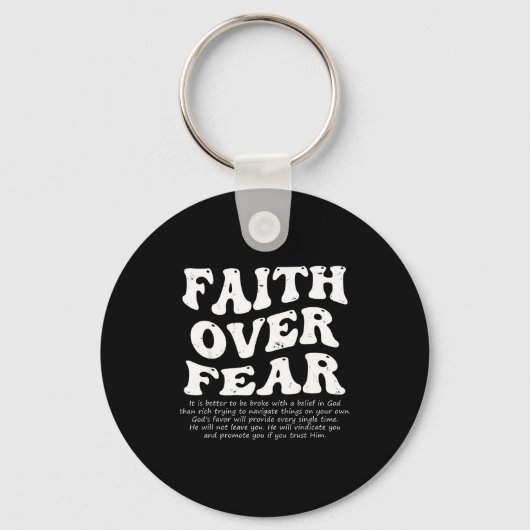 Faith Over Fear Christian キーホルダー (正面)