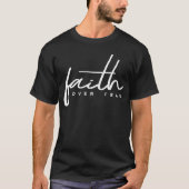 Faith Over Fear Christian boy Tシャツ (正面)