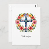 Faith Over Fear Christian Greeting Card  ポストカード (正面/裏面)