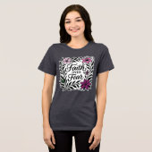 Faith Over Fear Christian Inspirational  トライブレンドＴシャツ (正面全面)