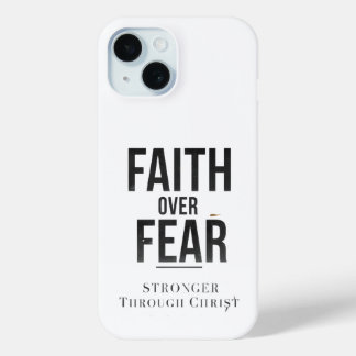 Faith Over Fear Christian Phone Case – Inspiration iPhone 15ケース