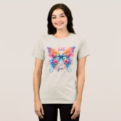Faith Over Fear Colorful Butterfly IllustraT-Shirt トライブレンドＴシャツ (正面全面)