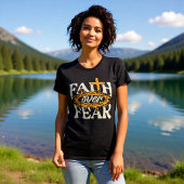 Faith Over Fear Crown of Thorns Black Tシャツ
