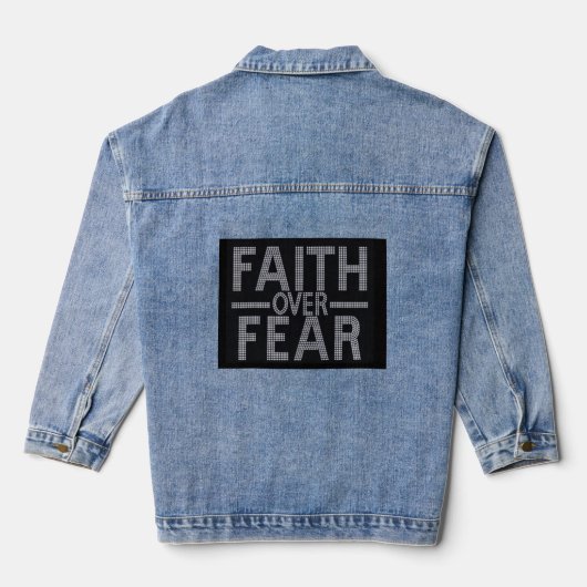 Faith Over Fear Denim Jacket デニムジャケット (裏面)