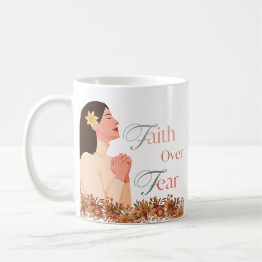 Faith over fear, faith inspired Classic Mug 11oz コーヒーマグカップ (左)