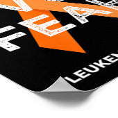 Faith Over Fear Fight Leukemia Awareness  Orange R ポスター (角)