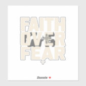 Faith Over Fear Fitness Motivation – Christian Gym シール (シート)