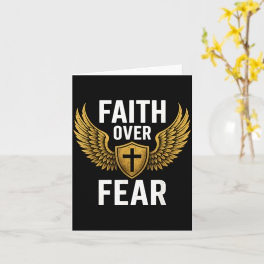 Faith Over Fear Gold  カード (黄色い花)