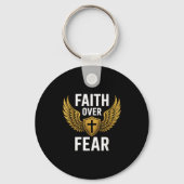 Faith Over Fear Gold  キーホルダー (正面)