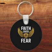 Faith Over Fear Gold  キーホルダー (正面)
