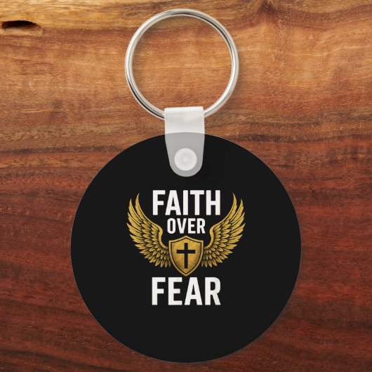 Faith Over Fear Gold  キーホルダー (正面)