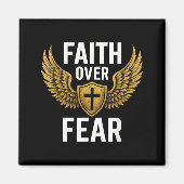 Faith Over Fear Gold マグネット (正面)