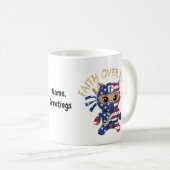 Faith Over Fear Inspirational Christian Customized コーヒーマグカップ (正面右)