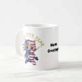 Faith Over Fear Inspirational Christian Customized コーヒーマグカップ (正面左)