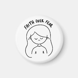 Faith Over Fear Inspirational Magnet マグネット
