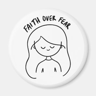 Faith Over Fear Inspirational Magnet マグネット