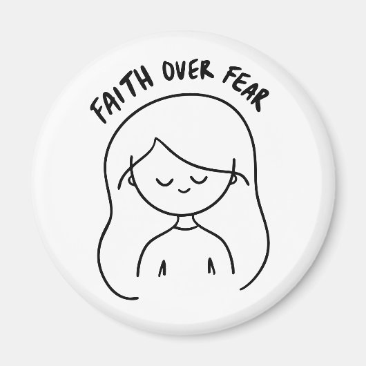Faith Over Fear Inspirational Magnet マグネット (正面)