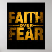 Faith Over Fear Insrational Christian Quote  ポスター (正面)