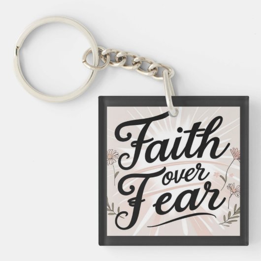 Faith over Fear keychain キーホルダー (正面)