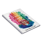 Faith Over Fear Lion - カスタム Christian Journal ノートブック (右側)