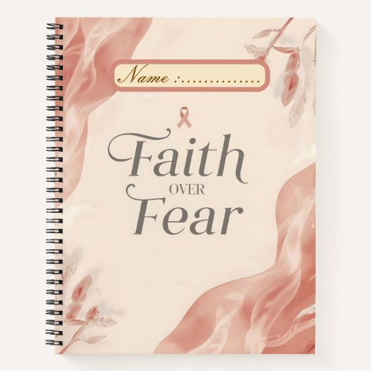 Faith Over Fear Notebook – Inspirational Journal – ノートブック (正面)
