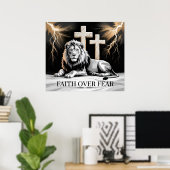 Faith Over Fear Poster ポスター (ホームオフィス)