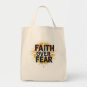 Faith over Fear Tote Bag トートバッグ (正面)