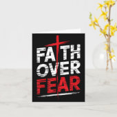 Faith Over Fear With Cross Christian Men  カード (黄色い花)