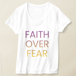 Faith Over Fear Women’s Shirt – Inspirational Chri Tシャツ
