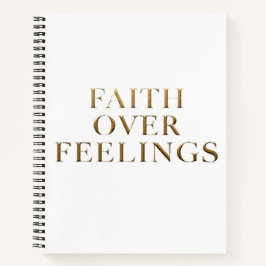Faith Over Feelings – Christian Fitness Motivation ノートブック