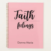 Faith Over Feelings Pink Planner for Women プランナー手帳 (正面)