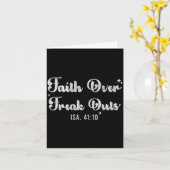 Faith Over Freak Outs Isaiah 41_10 Christian Bible カード (黄色い花)