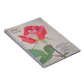Faith Pink Roseかわいらし祈りの言葉Journal Notebook ノートブック (右側)