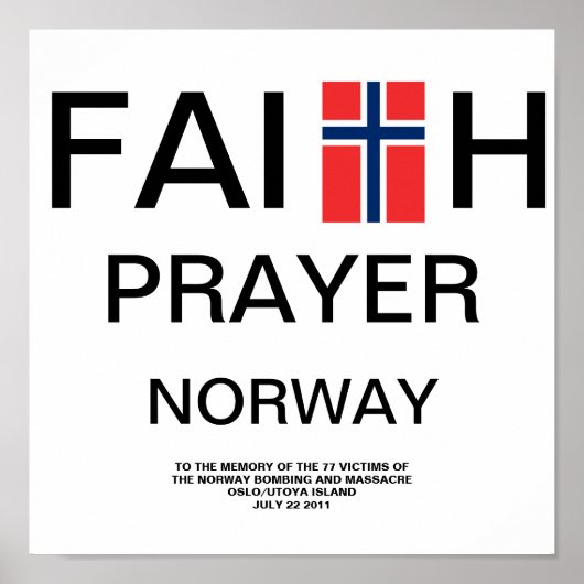 FAITH PRAYER NORWAY ポスター (正面)