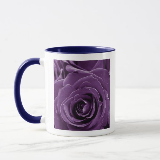 Faith Purple Roses 11oz Two-Tone Mug Blue マグカップ (左)