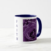 Faith Purple Roses 11oz Two-Tone Mug Blue マグカップ (正面右)