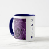 Faith Purple Roses 11oz Two-Tone Mug Blue マグカップ (正面左)