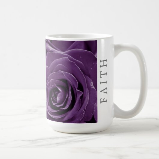 Faith Purple Roses 15oz Classic Mug コーヒーマグカップ (右)